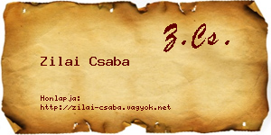 Zilai Csaba névjegykártya
